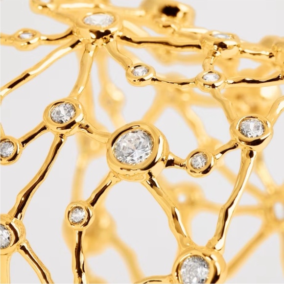 Alexis Bittar Asterales Gold Celestial Wide Cuff Bracelet - Picture 11 of 12